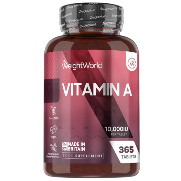 Vitamin A Tablets 10,000IU - 365 Tablets (1 Year Supply)