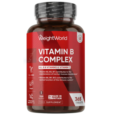 Vitamin B Complex Supplement - 365 Tablets (1 Year Supply)